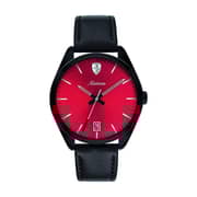 Ferrari 830499 Abetone Quartz Black Leather Watch Men