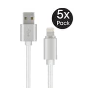 Xcell Lightning Cable Silver X5 Pack