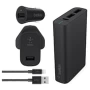 Belkin Charging Kit 6600mAh Power Bank + Car Charger + Home Charger