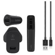 Belkin Charging Kit 6600mAh Power Bank + Car Charger + Home Charger