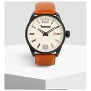 Timberland Ellsworth Tan Leather Watch Men