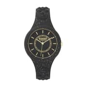 Versus Versace Fire Island Black Silicon Watch For Women VSPOQ1617