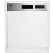 Beko 60cm Built-in Semi-Integrated Dishwasher, 14 Place Settings, 8 Programs, 46 dBA, ProSmart Inverter Motor - DSN28420X