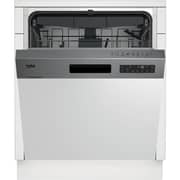 Beko 60cm Built-in Semi-Integrated Dishwasher, 14 Place Settings, 8 Programs, 46 dBA, ProSmart Inverter Motor - DSN28420X