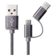 Smart 2in1 iConnect Guard Type-C/Micro USB 1M Black