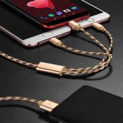 Borofone 3-In-1 Ring Current Charging Data Cable 1M Gold