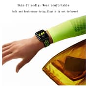 Maxguard Silicone Nike Strap 38/40mm Black/Green For Apple Watch