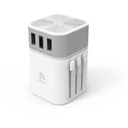Adam Elements APAADT3SL Omnia T3 Travel Adapter Sliver/White
