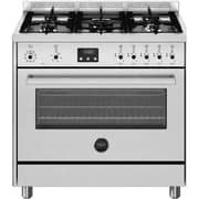 Bertazzoni Gas Range Cooker with Electric Oven & Dual Fan 90x60, Stainless Steel