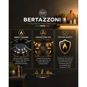 Bertazzoni Gas Range Cooker with Electric Oven & Dual Fan 90x60, Stainless Steel