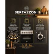 Bertazzoni Gas Range Cooker with Electric Oven & Dual Fan 90x60, Stainless Steel