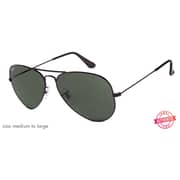 RayBan Aviator Black Metallic Unisex Sunglasses