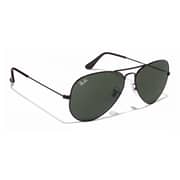 RayBan Aviator Black Metallic Unisex Sunglasses