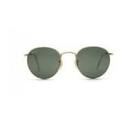 RayBan Round Gold Metallic Unisex Sunglasses