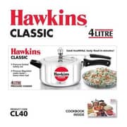 Hawkins Classic Alluminium Pressure Cooker 4L Silver