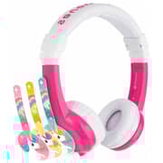 Buddyphones Explore Foldable On Ear Headset With Mic Pink