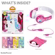 Buddyphones Explore Foldable On Ear Headset With Mic Pink