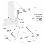 Indesit Built In Hood 60cm IHPC-6.4LMX