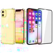 Glassology TG Screen Protector With Back Clear Case For iPhone 11