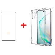 Glassology TG Screen Protector With Back Clear Case For Note 10