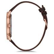 Omax Dome Series Brown Leather Analog Watch For Men DC001R35I