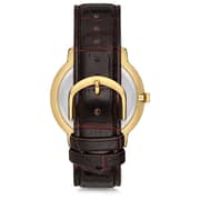 Omax Dome Series Brown Leather Analog Watch For Men DCD001G35I