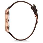 Omax Dome Series Brown Leather Analog Watch For Men DCD001R85I