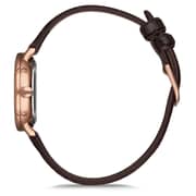 Omax Dome Series Brown Leather Analog Watch For Women DCD002R35I