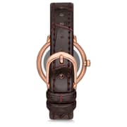 Omax Dome Series Brown Leather Analog Watch For Women DCD002R35I