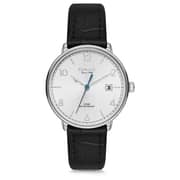 Omax Dome Series Black Leather Analog Watch For Women DCD002P62B