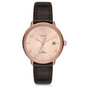 Omax Dome Series Brown Leather Analog Watch For Women DCD002R85I