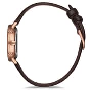 Omax Dome Series Brown Leather Analog Watch For Women DCD002R85I