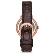 Omax Dome Series Brown Leather Analog Watch For Women DCD002R85I