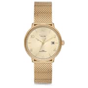 Omax Dome Series Gold Mesh Analog Watch For Women DCD004G11I