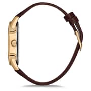 Omax Classic Series Brown Leather Analog Watch For Men JD01G15I