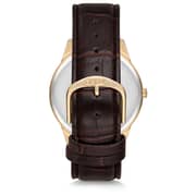 Omax Classic Series Brown Leather Analog Watch For Men JD01G15I