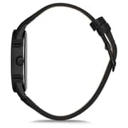 Omax Classic Series Black Leather Analog Watch For Men JD01M22I