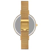 Omax Glamour Series Gold Mesh Analog Watch For Women GMA01G61Y