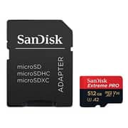 بطاقة ذاكرة سانديسك اكستريم برو مايكرو SDXC 512 جيجابايت+محول SD