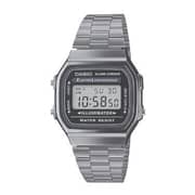 Casio Vintage Grey Stainless Steel Digital Unisex Watch A168WGG-1ADF