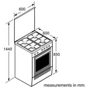 Bosch 4 Gas Burners Freestanding Cooker HGB320E50M