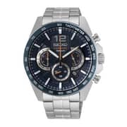 Seiko Chronograph Silver Metal Analog Watch For Men SSB345P1
