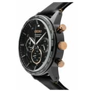 Seiko Chronograph Black Leather Analog Watch For Men SSB361P1