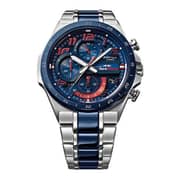 Casio Edifice Silver/Blue Stainless Steel Men Analog Watch EQS-920TR-2A