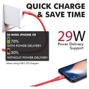 Promate USB-C To Lightning 1.2m Red