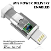 Promate USB-C To Lightning 1.2m Grey