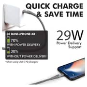 Promate USB-C To Lightning 1.2m Grey