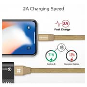 Promate Lightning Cable 1.2m Gold