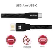 Promate USB-A To Type C Cable 1.2m Black