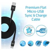 Promate Flat Micro USB Cable 1.2m White
